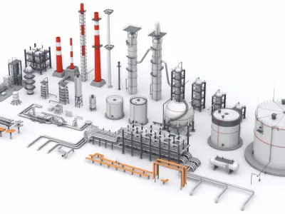  Refinery kitbash Industrial collection unit 