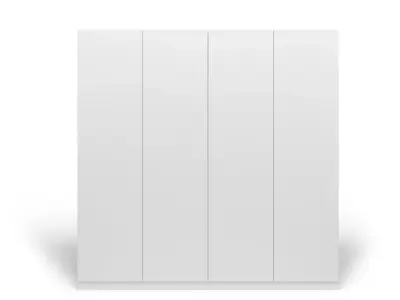 Four Door White Wardrobe 3D model