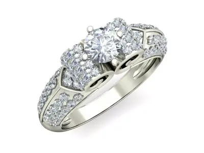 Women Ring  Render 3dm STL OBJ FBX Details 3D print model 335