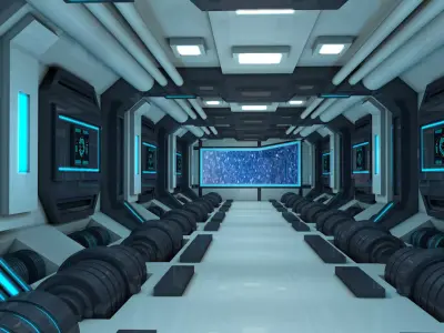 Sci fi Interior 3D model 68