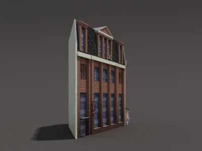 Apartment House Low Poly 3d Model 154 Low-poly 3D model