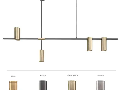 Modern track light-02 3D model