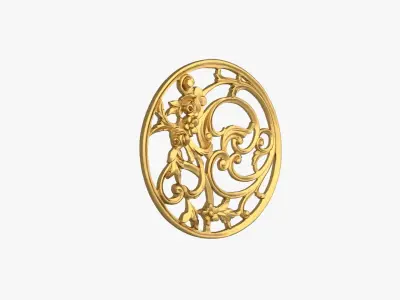 Collection round rosette 01 3D Model Pack