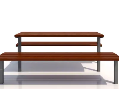 MMCite Vera Solo Bench and Table 3D model