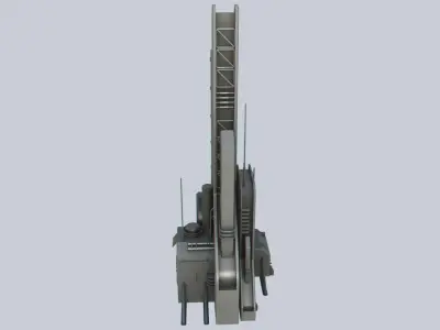 Scifi tower Low-poly 3D model purchase