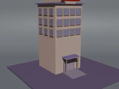 HOSPITAL Free low-poly 3D model