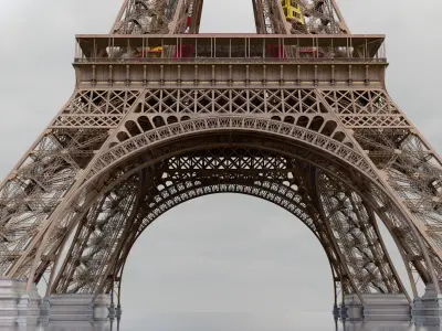 Eiffel Tower High detailed 3D model 3D model