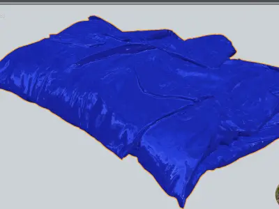 Olive Green military folded uniform field coat jacket  3D model