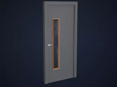 Office Door PBR Low-poly 3D model