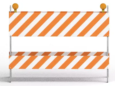 Road Barrier 02 Low-poly 3D model