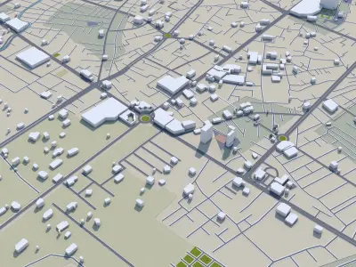 Urmia Iran 30km AI Low-poly 3D model