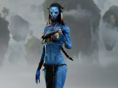 Neytiri avatar character Low-poly 3D model