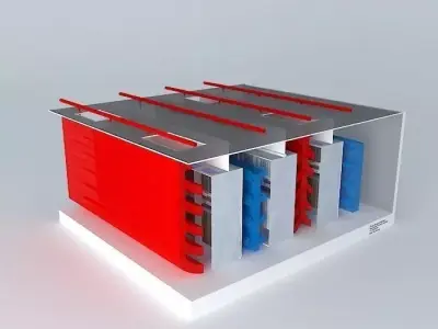 Hot Aisle Cold Aisle isolation using wall panels 3D model