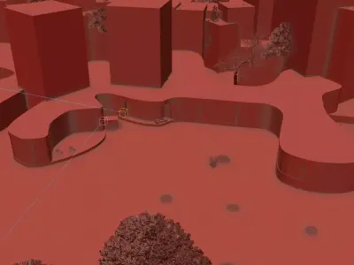 Minimalist Forest House Exterior Visualization 3D model