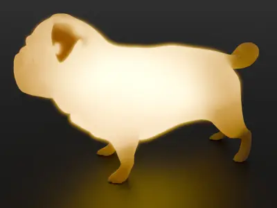Indirect lighting for pug 3D model