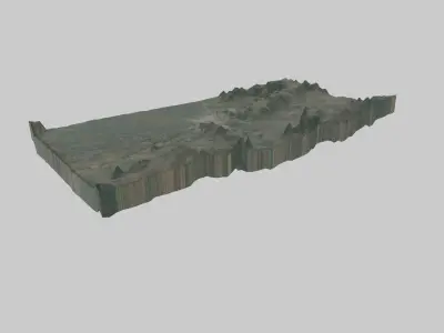 Jabalpur City Low-poly 3D model