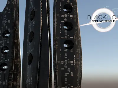 Skyscraper Sustainable Blackhole 3D model