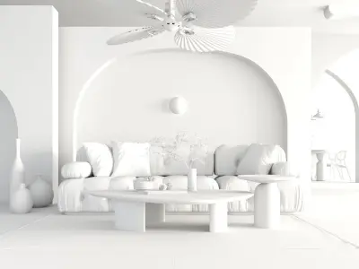 Art Deco-sitting area 3D model