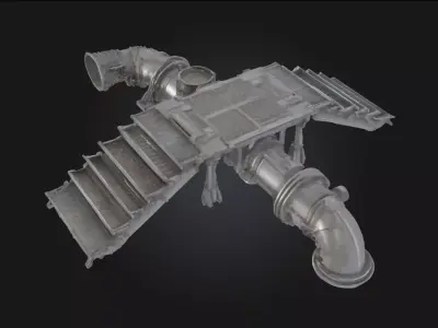 Industrial Pipe Structure  Gritty Framework of Modern Machinery 3D model