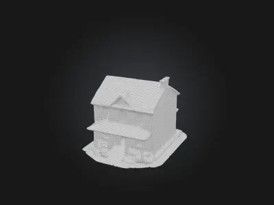 Realistic House Model Low-poly 3D model