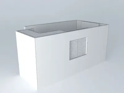 claudiaquarto office desk with window Free 3D model