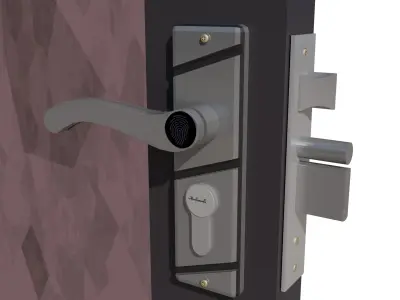Biometric Smart Lock - Low Poly Fingerprint Lock Low-poly 3D model