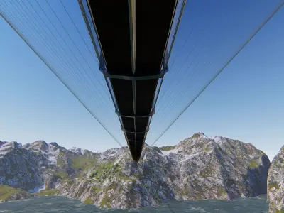 Bridge suspension - 3D model Max-Lumion 3D model