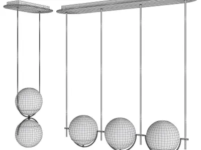 Rondure Globe Pendant Lights Low-poly 3D model