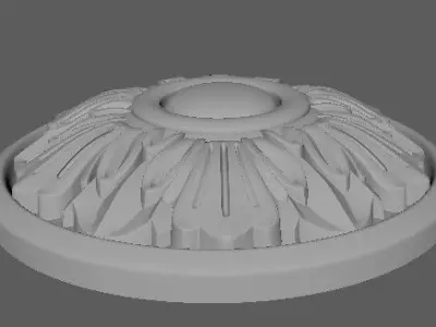 rosette ornate ceiling medallion 3D model