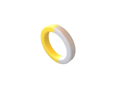 Battery Circle Symbol v1 003 Low-poly 3D model