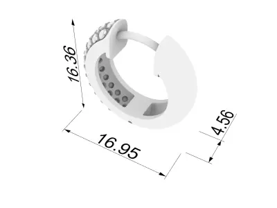 Radiant Hinged Hoop Earrings JDBCo 3D print model
