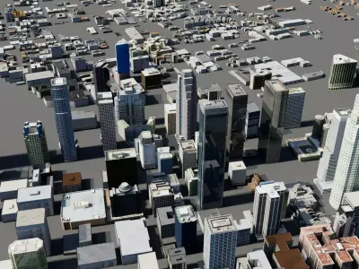 Big City Low Poly Low-poly 3D model