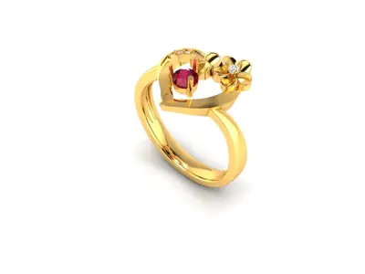 Women Ring  Render 3dm STL OBJ FBX Details 3D print model 39