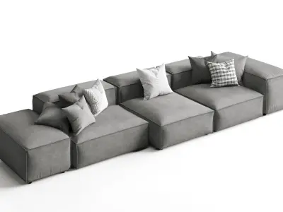 Living Divani Extra Soft Sofa Three Seater 3D model