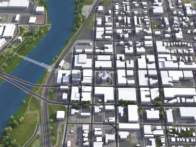 Lafayette Low-poly 3D model