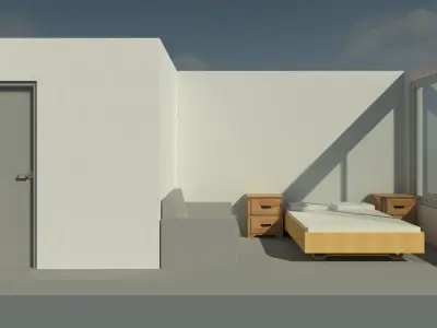 Simple room by REVIT 25R01 3D model