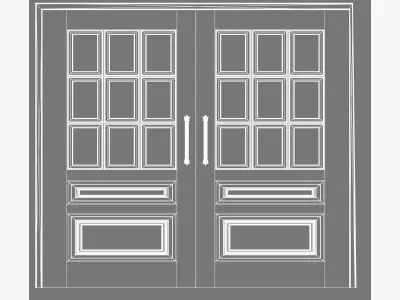 wooden door 3D model