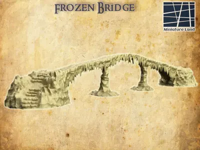 Frozen Bridge Tabletop Terrain 28 MM 3D print model