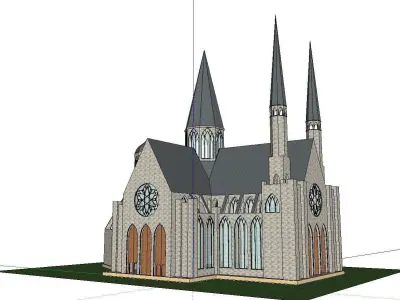 Architecture-Religion-God-Culture-Temple-0124 church 3D model