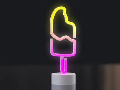 Neon Lights Low-poly 3D model