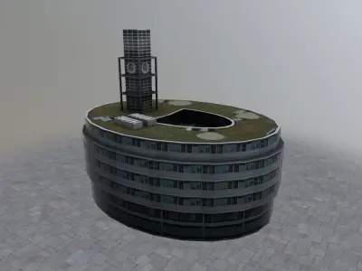 Prague High Rise Pack Low-poly 3D model