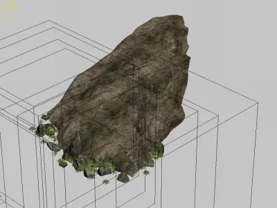 Explore the mountains - Rock 06 3D model