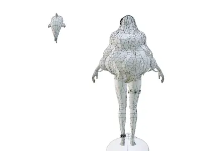 science fiction beauty Low-poly 3D model