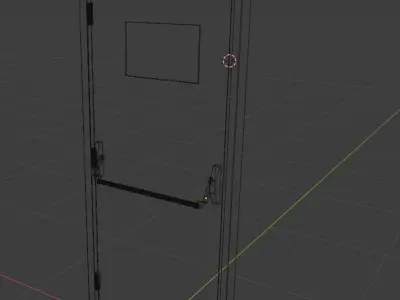 Fire Exit Door Free low-poly 3D model