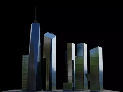 World Trade Center Pack - All World Trade Center Towers In NYC Low-poly 3D model