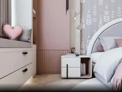 Girls Bedroom Free 3D model