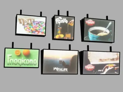 Cyberpunk Signs Low-poly 3D model