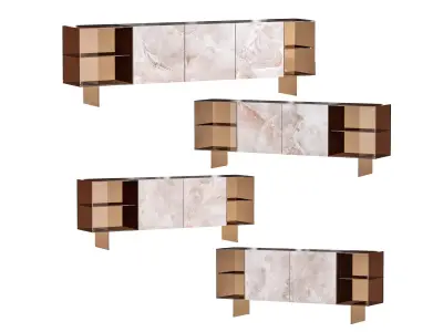 36e8 Glass Sideboard 04 3D model