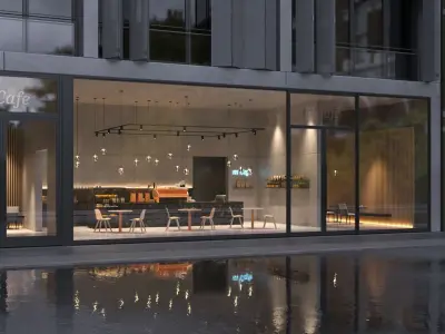 Interior Scene 07 - mCafe 3D model