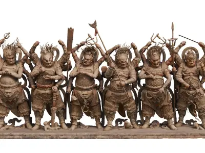 Deity Statue Sculpture14 3D model